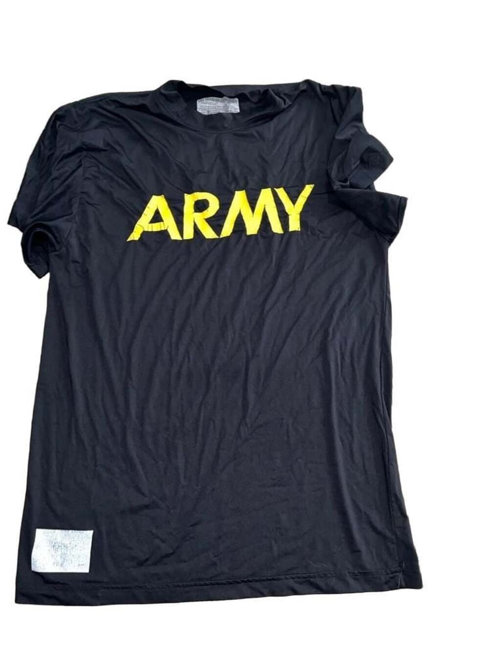US Army Physical Fitness Uniform APFU Black T-Shirt Short Sleeve